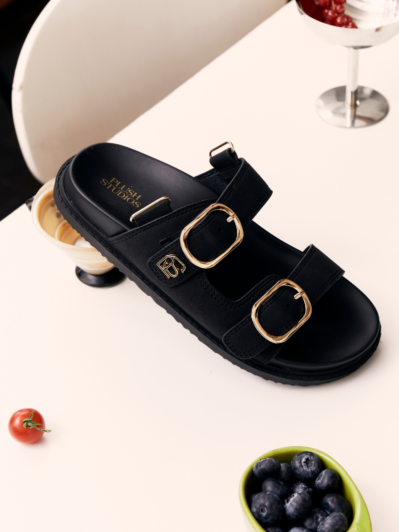 Gia Unisex Sandals (Black)