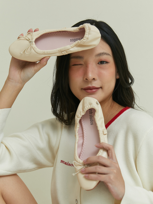 Stella Ballet Flats (Powder)