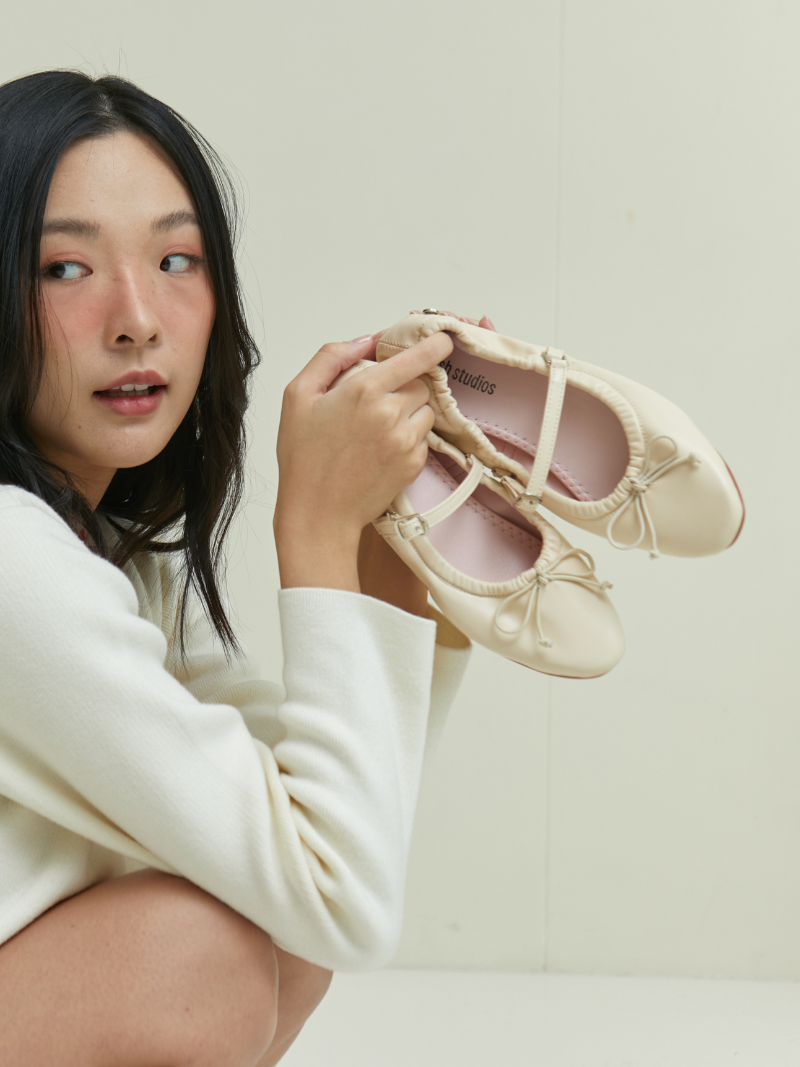 Stella Ballet Flats (Cream)