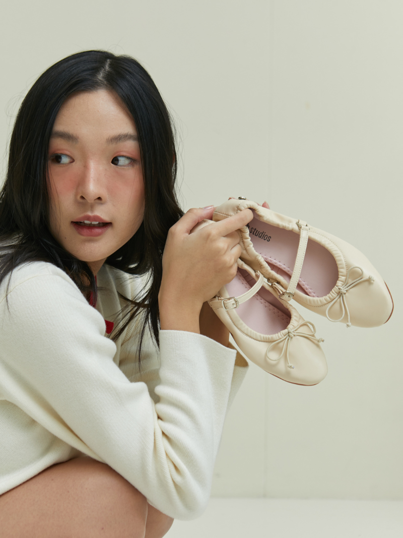 Stella Ballet Flats (Powder)