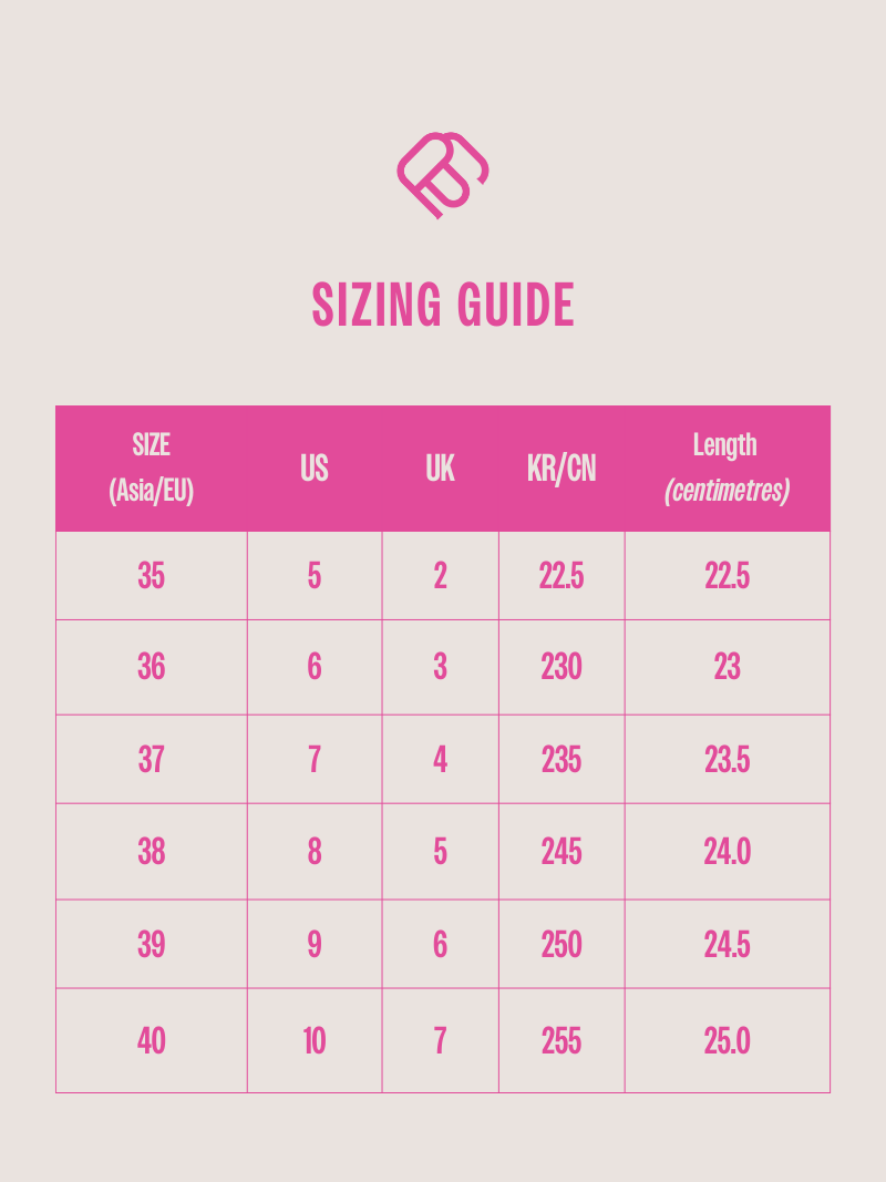 Size Guide for Black Kara Sandal