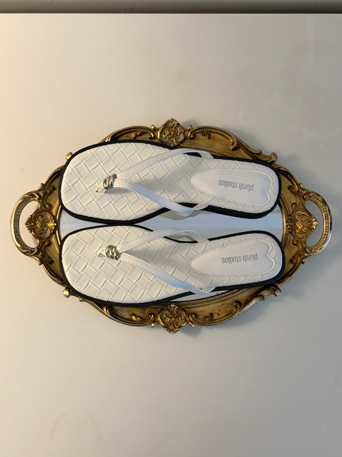 Giselle Woven Sandals (White)