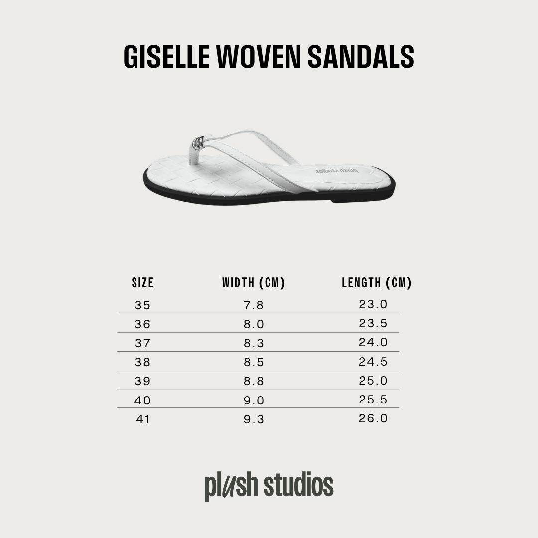 Giselle Woven Sandals (White)