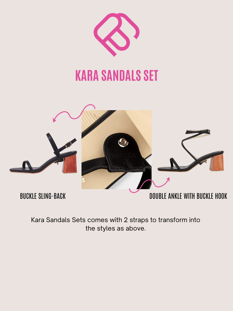 Guide to changing up ankle straps from buckle sling-back to double freeform