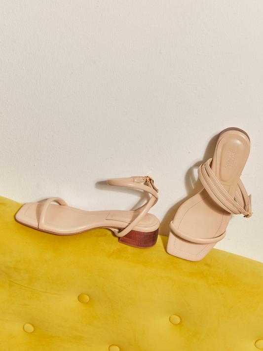 Convertible Sandals & Slide-ons with detachable straps in Nude Beige