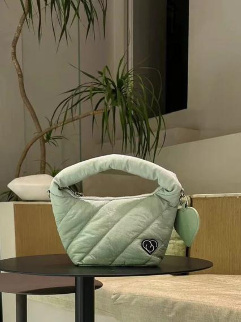 Light Green coloured cushion handbag