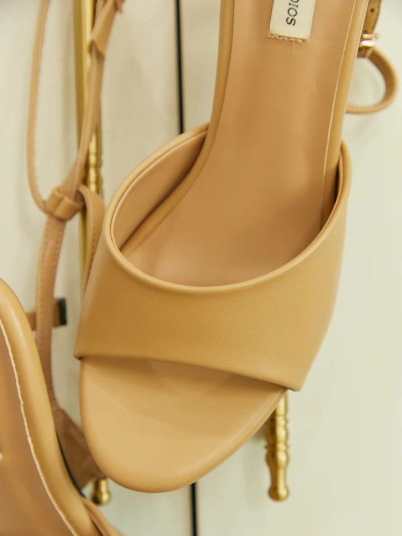 Close up of Nude Kitten Heels