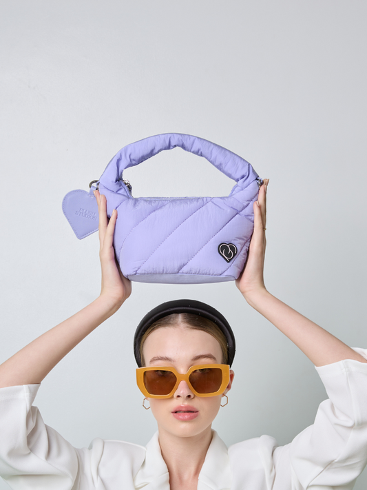 Lilac colour cushion bag