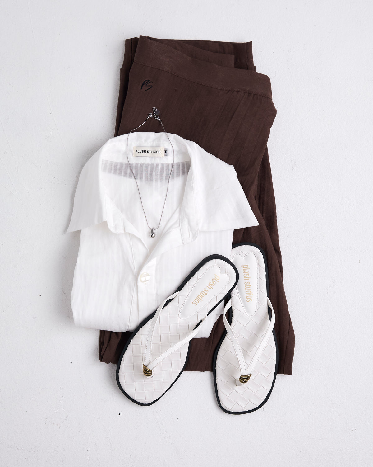Giselle Woven Sandals (White)