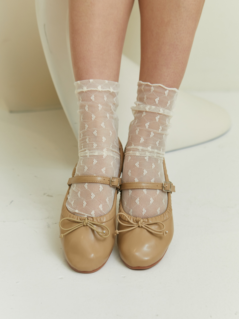 Taupe  light brown colour Flats with detachable Maryjane Straps top view